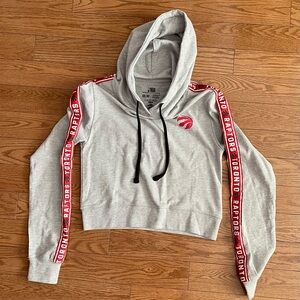 NBA Gray and Red Toronto Raptors Women's Hoodie